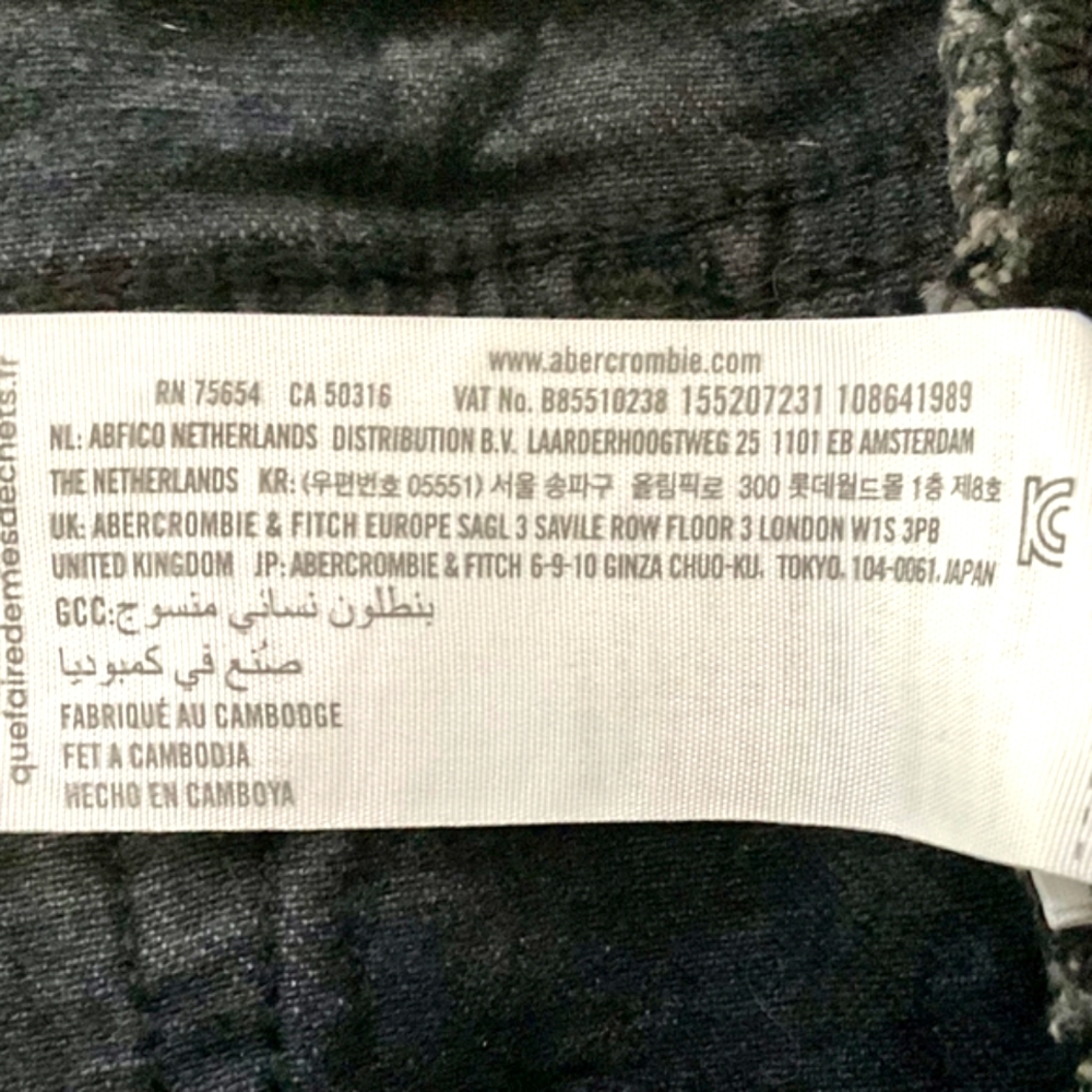 Abercrombie & Fitch The Straight Mid Rise Black Jeans - Picture 7 of 7